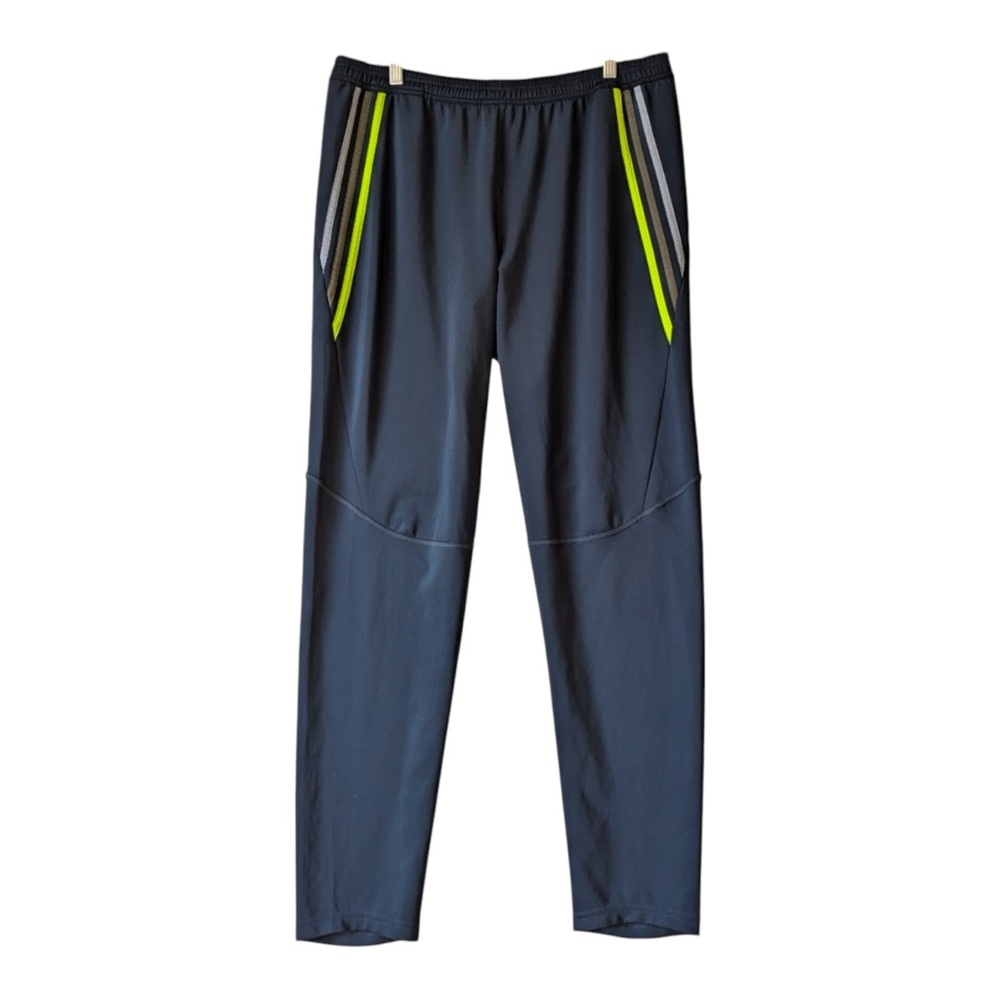 Adidas Men’s Training Navy Blue with Green Stripes Track, Size L